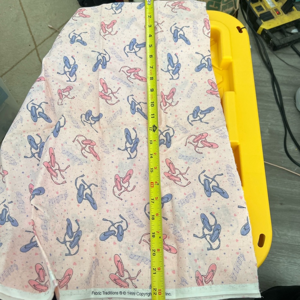 Pink and Blue balleria Print Fabric